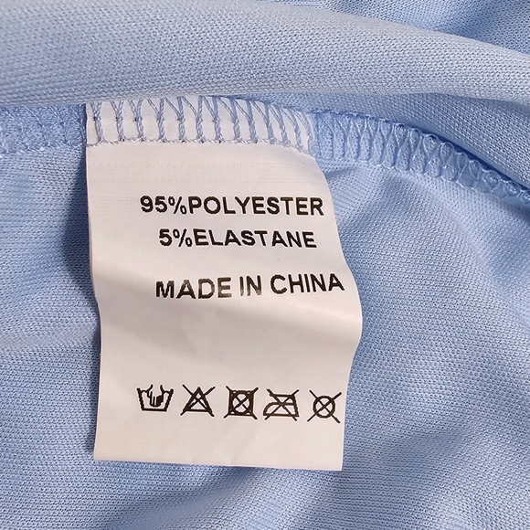 Faeriesty Ski Blue Off Shoulder Long Sleeves Tiered Waist Tie Maxi Dress 4XL - Picture 6 of 9